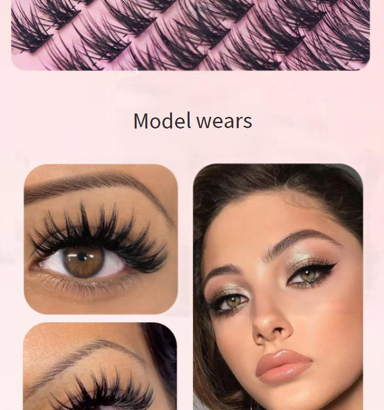 False Eyelashes False Eyelashes Single Cluster Grafted Diy Eyelashes_voghion.com