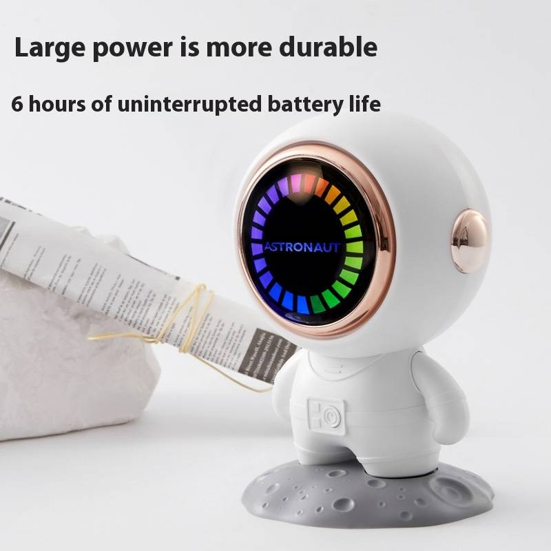Altavoz Bluetooth inalámbrico con temática de astronauta: altavoz portátil de escritorio con graves de alta fidelidad y luz LED (regalo perfecto para uso doméstico y exterior)._voghion.com