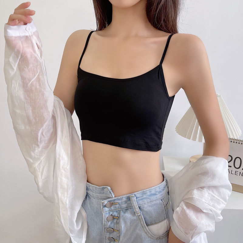 Summer Modal Camisole Vest, Short Style, Chest Wrap, Summer Thin Style, Outerwear, Strapless Underwear_voghion.com