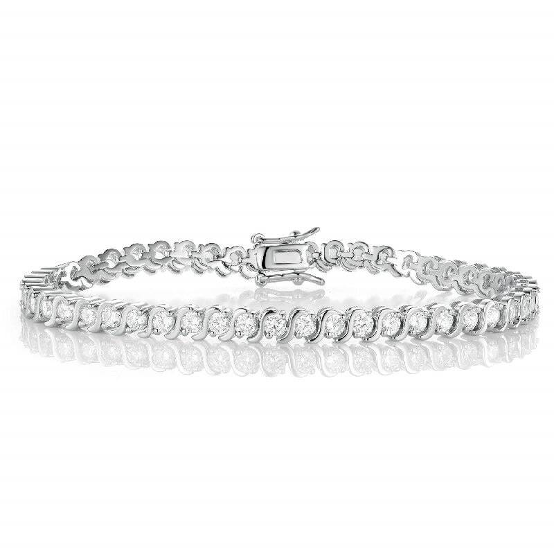 Women's Jewelry 3mm Tennis Bracelet With Micro-Paved Zircon Stones, Elegant Diamond-Like Chain For Women, Trendy Unisex Design, Perfect For Gifts_voghion.com