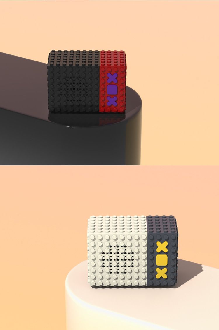 Compatible Bluetooth Speaker - DIY Building Blocks Toy With Wireless Audio (Educational STEM Gift For Kids, Desktop Decor & Student Present)_voghion.com