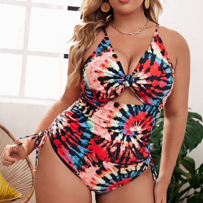 Maillot de bain une pièce plissé pour femmes, bikini exclusif, ajouré, couvrant le ventre, slim, plus gros, nouvelle collection_voghion.com