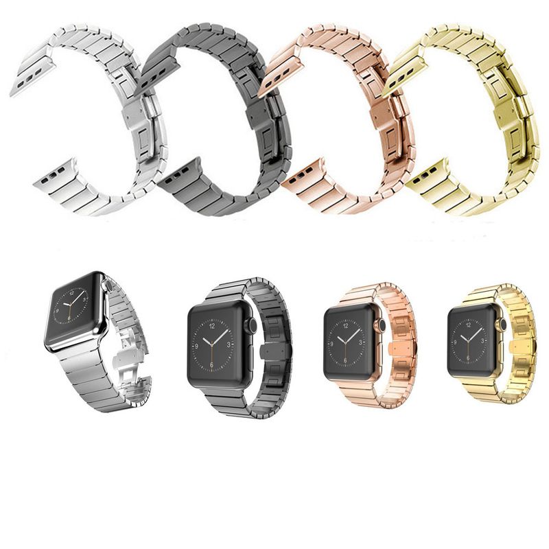 Potrivit pentru curea AppleWatch metalică S8, curea Iwatch S10, cataramă curbată din oțel inoxidabil cu fluture SE_voghion.com