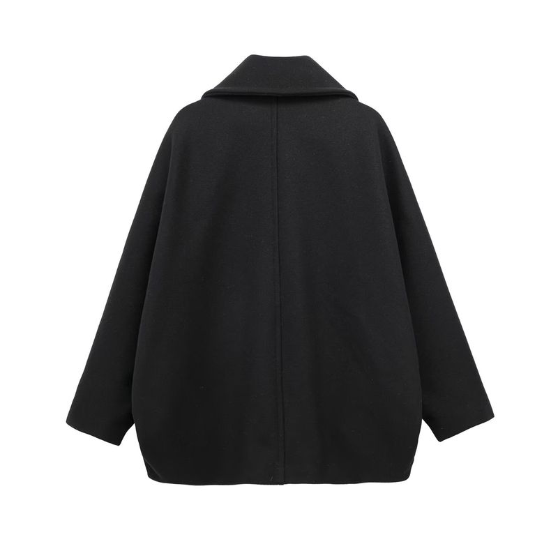 Cappotto corto e ampio in misto lana da donna ZA Style_voghion.com