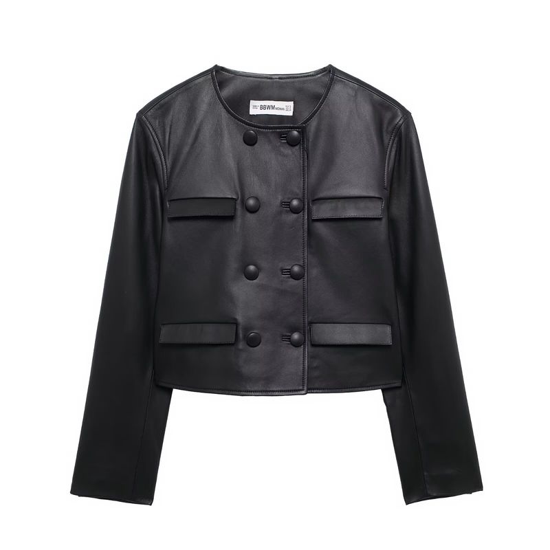 ZADATA, giacca corta in pelle con bottoni e gonna, nuova moda primaverile da donna, semplice e versatile_voghion.com
