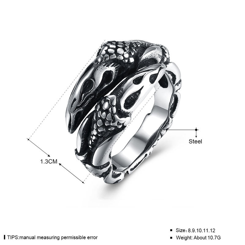 Retro Punk Öffnung Resizable Snake Claw Ringe Steampunk Hip Hop Persönlichkeit Finger Schmuck Männer Frauen Legierung Ringe_voghion.com