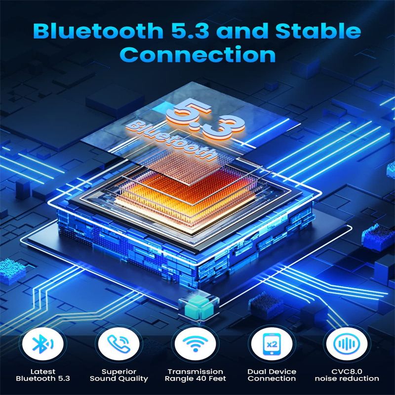 Bluetooth 5.3 Araç Adaptörü Mikrofon ve LED Dijital Ekran 3.5mm AUX Metal Manyetik Kablosuz Ses Alıcısı Araba/Ev Stereo için_voghion.com