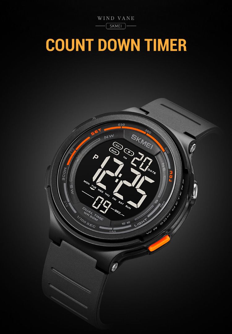 SKMEI 1841 Digitale Uhr Für Männer Sport Wasserdichte LED Display Countdown Armbanduhren Herren Wecker Military Reloj Hombre 1894_voghion.com