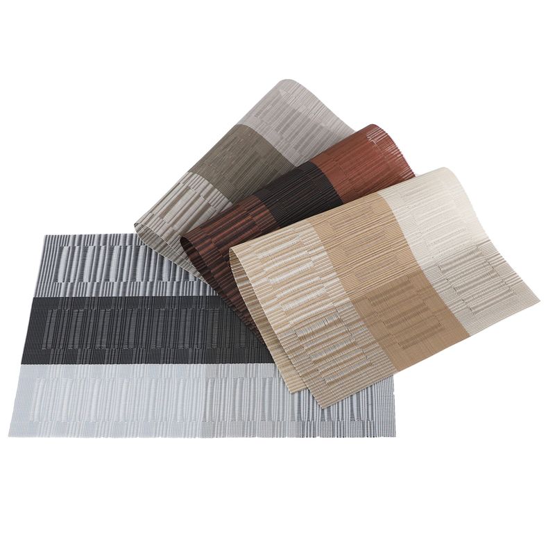 Móveis para casa Nova seção de bambu Textilene Placemats antiderrapantes à prova d'água e óleo Tapetes de mesa Restaurante Cozinha Placemats Almofadas de isolamento_voghion.com