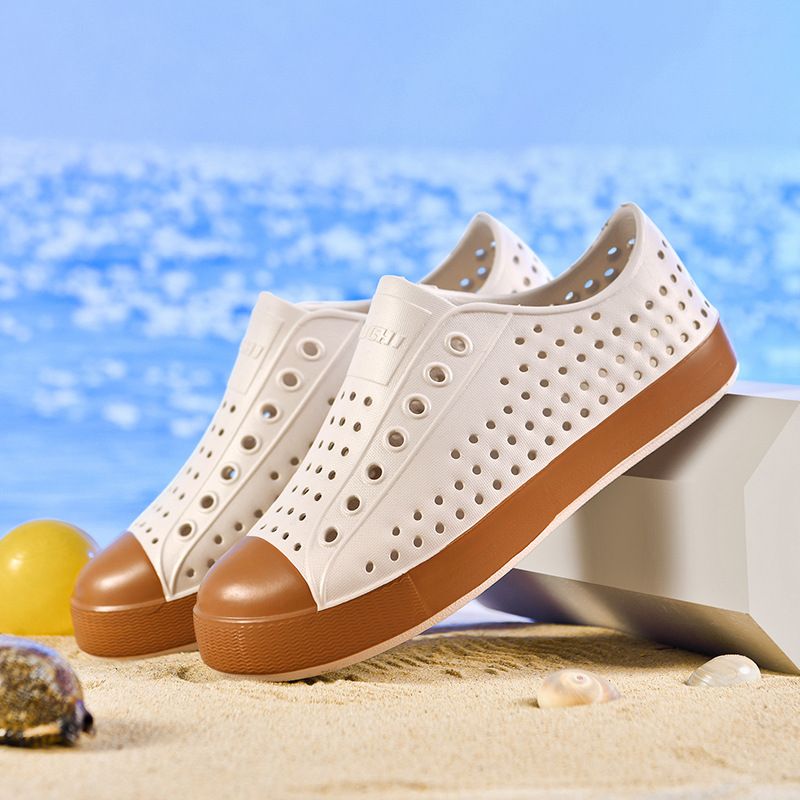 Bambootune Zoccoli da uomo, sandali chiusi, scarpe da spiaggia, estive, traspiranti, antiscivolo, stile coreano_voghion.com
