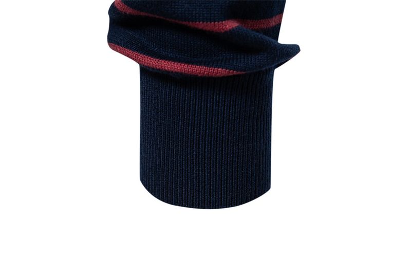 Men's Clothing New Striped Color Matching Long Sleeved Men's Knitted Sweater Fashionable Round Neck Men's Casual Sweater_voghion.com