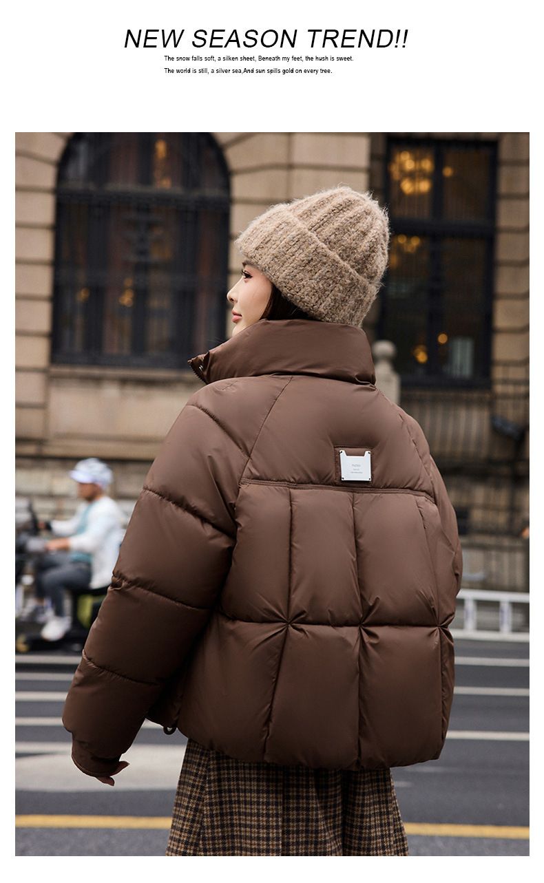 Piumino leggero da donna - Cappotto invernale corto, ampio e caldo con design elegante, capospalla comodo e alla moda_voghion.com