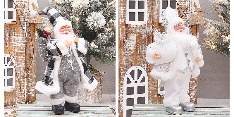 Poupée de noël pour vieil homme, fournitures de décoration de fenêtre, père noël debout, 30cm_voghion.com