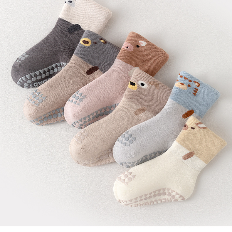 Kids'socks Children's floor socks winter new thick wool circle warm newborn boys and girls in the tube_voghion.com