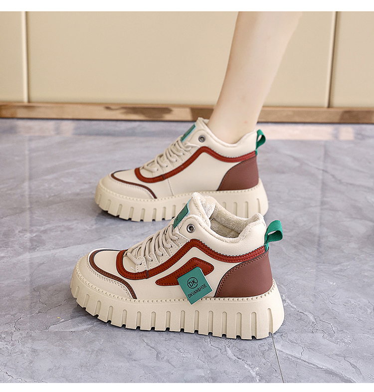 Fleece casual shoes muffin sole women's shoes_voghion.com