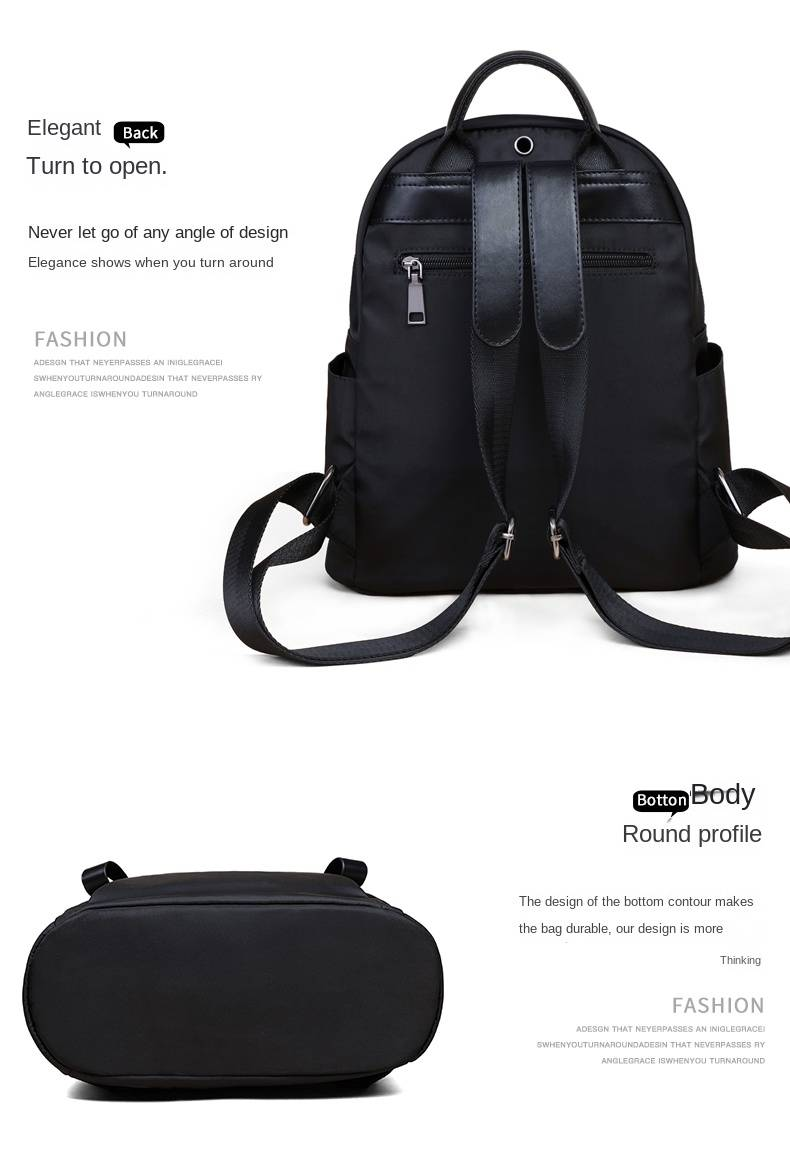 VINEY Backpack 2025 Summer New Large Capacity Oxford Cloth Backpack Women's Bag Ins Fashion Schoolbag_voghion.com