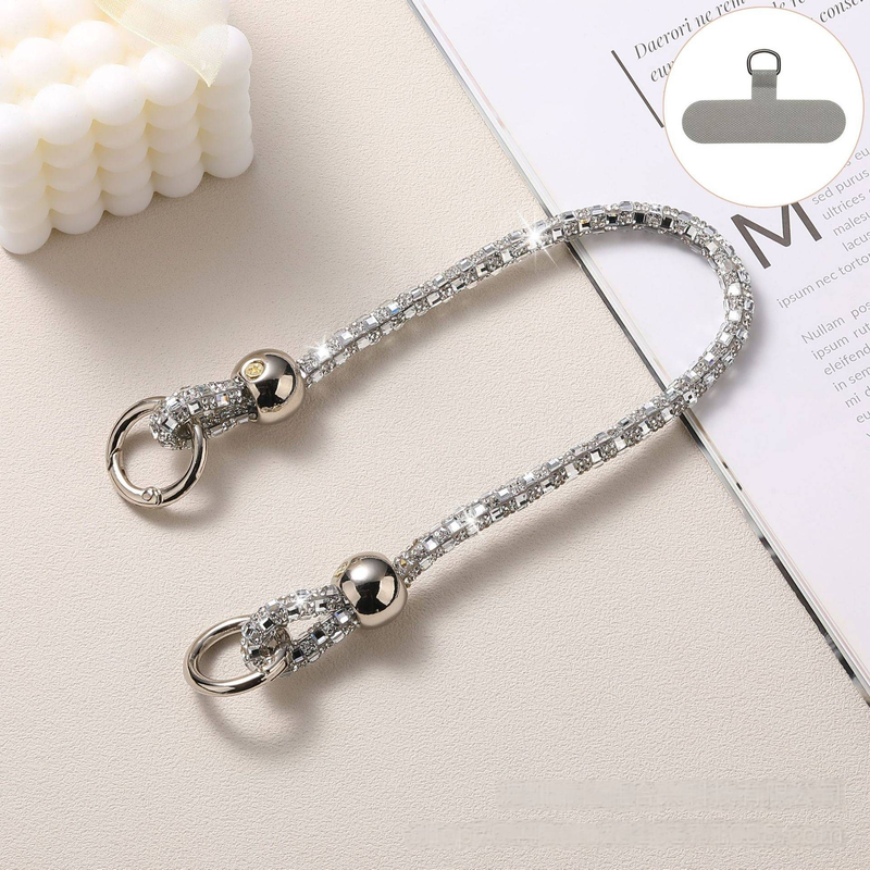 Luxury Crystal Beaded Phone Strap With Rhinestones Adjustable Long Crossbody Lanyard For Phones And Bags_voghion.com