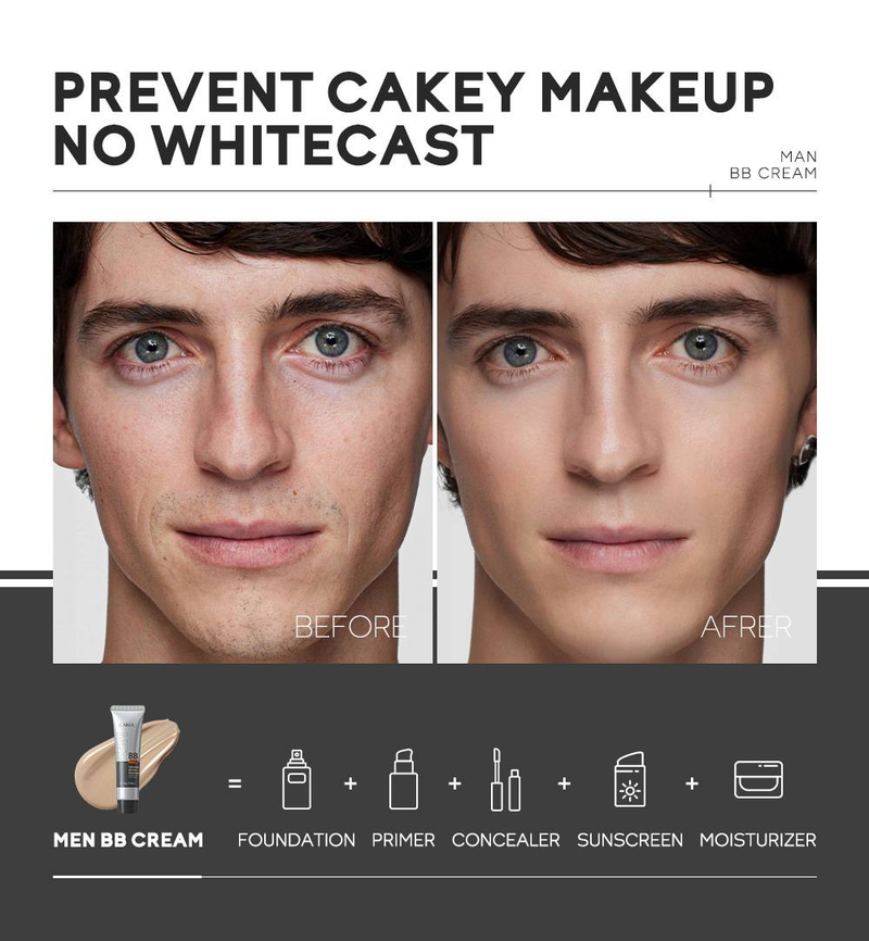 BB crème LAIKOU pour homme 30 g (en boîte) - Plusieurs couleurs disponibles, SPF 15 PA++ - Pour un teint impeccable_voghion.com