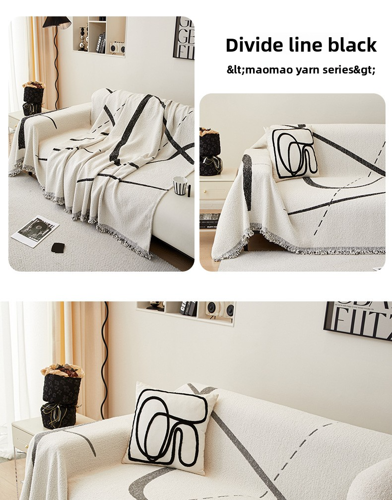 Copridivano invernale in peluche - Coperta in pile spesso e copridivano (copertura completa in un unico pezzo, ultra caldo, antiscivolo, lavabile in lavatrice)_voghion.com