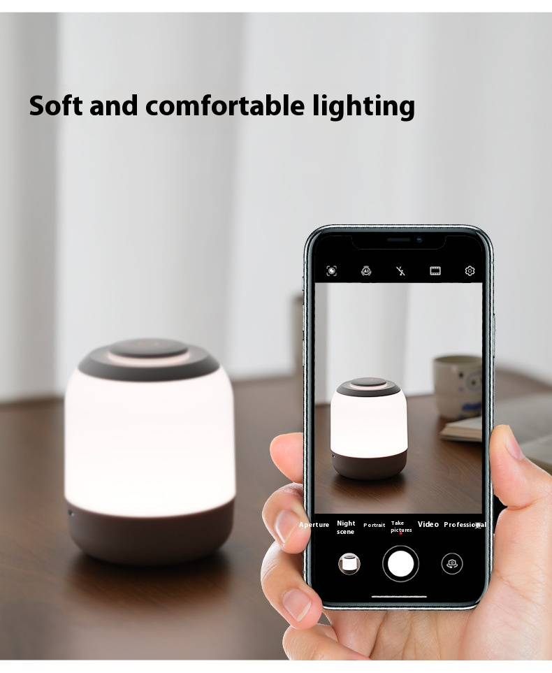 Luce notturna a LED ricaricabile touch, lampada da comodino per alimentazione notturna, lampada da tavolo per dormitorio, lampada per atmosfera_voghion.com