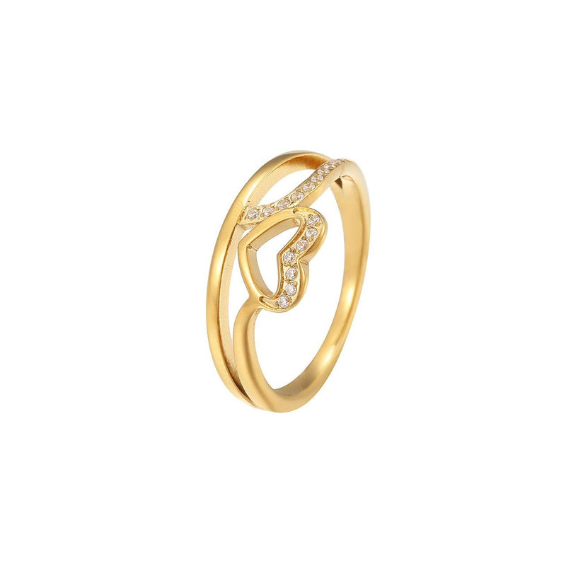 Damenschmuck Modisch Romantisch Kreativ Beliebte Accessoires Schlicht Leicht Luxus Nische Kleiner Herz Design Ring_voghion.com