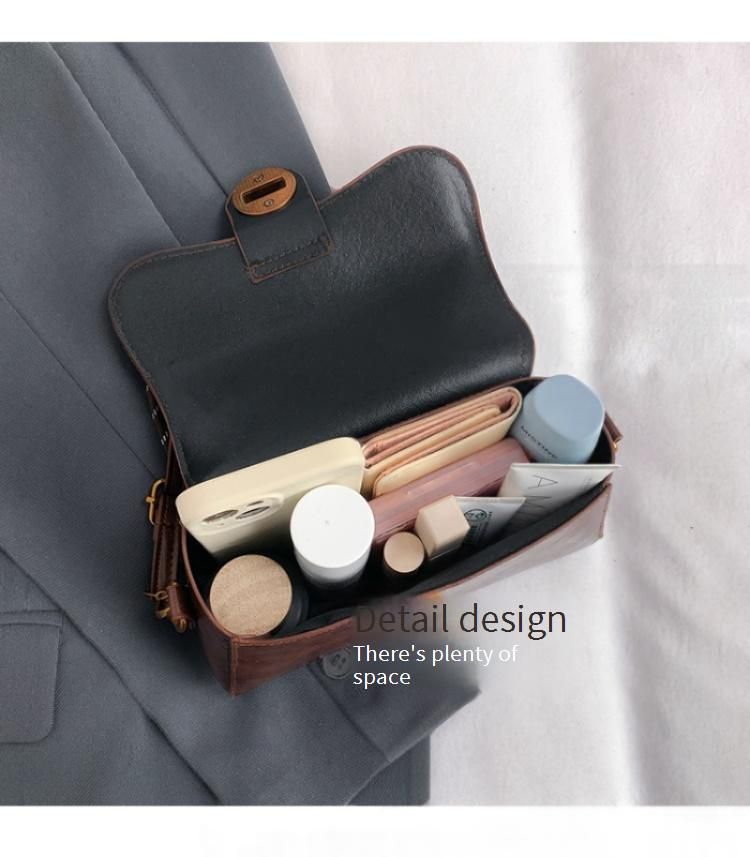 Borsa a tracolla quadrata retrò da donna - Elegante borsa a tracolla in PU con tracolla staccabile, interno spazioso per gli oggetti essenziali quotidiani_voghion.com