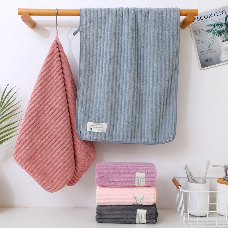 Coral Fleece Towel And Extra-Large Bath Towel - Extra-Sized, Thickened, Super Absorbent, Soft And Quick-Drying_voghion.com
