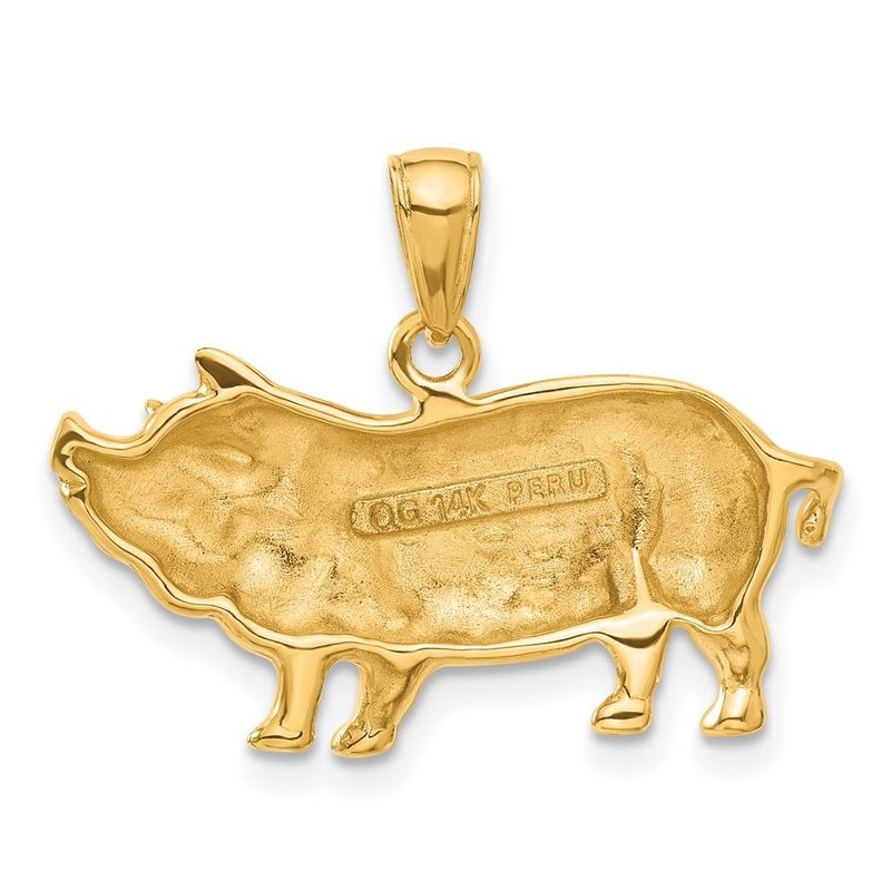 14k Pot Belly Pig Pendant_voghion.com