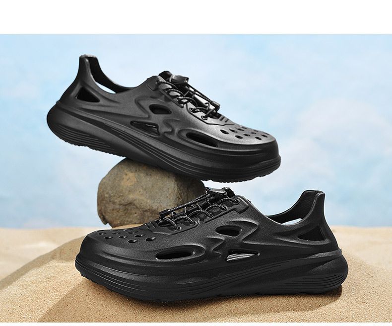 Herrenschuhe Vier Jahreszeiten rutschfeste lässige atmungsaktive Clogs Bequeme Hausschuhe mit geschlossener Zehenpartie zum Hineinschlüpfen_voghion.com