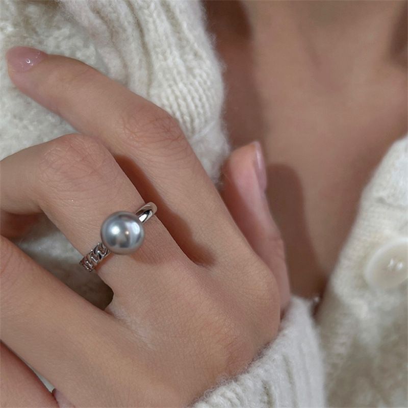 Accessori fai da te con perle, in rame spesso placcato oro, design asimmetrico, catena cubana, anello aperto 5-7 mm_voghion.com