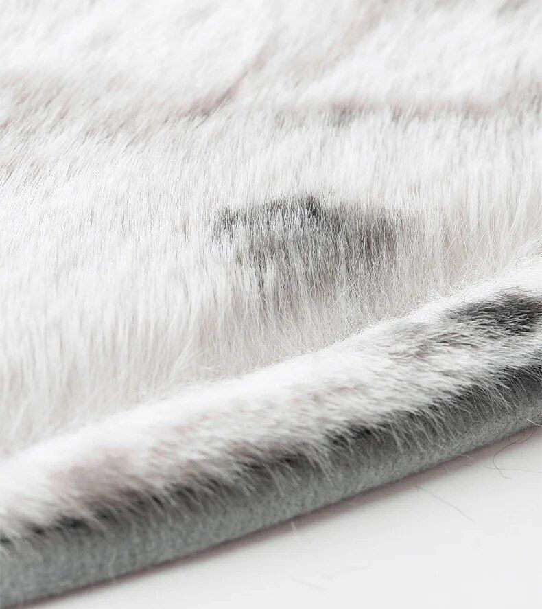 Sedile nordico imitazione coniglio divano tappeto circolare a pelo lungo, coperta sul comodino della camera da letto sul pavimento del soggiorno, cuscino per sedia,_voghion.com