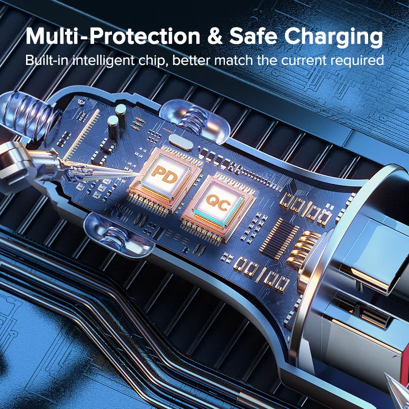 80W Acgicea USB Car Charger PD Type C Dual USB Port Car Charger Quick Charger fir iPhone 14 13 Xiaomi Samsung    _voghion.com