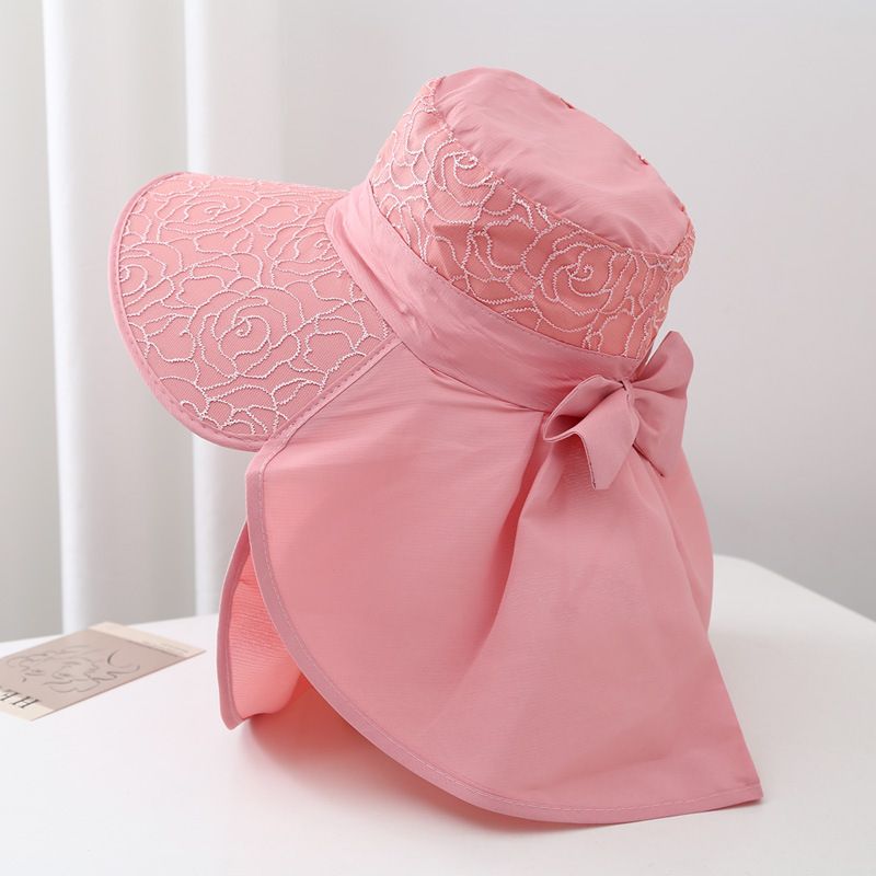 for Women, Summer Mask, Face Covering Wide Brim UV Protection Tea Picking Hat, Lace Cycling Sun Hat_voghion.com