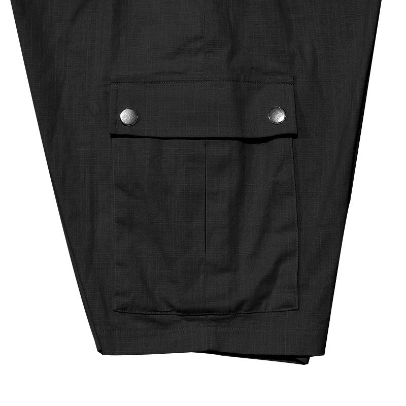 Pantalones cortos casuales de playa de lino con nudo de bambú para hombre de American Amikaji Outdoor Tactical Workwear de verano_voghion.com