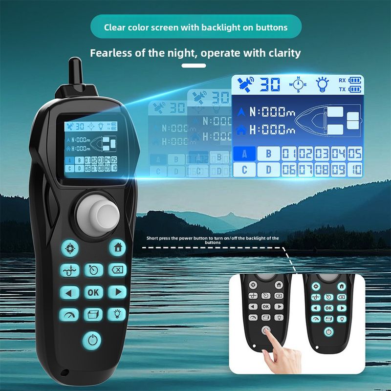V803GPS New Model Remote Control Boat Electric Four Bait Compartments Dual Antenna 200 Fishing Points With Fish Finder_voghion.com