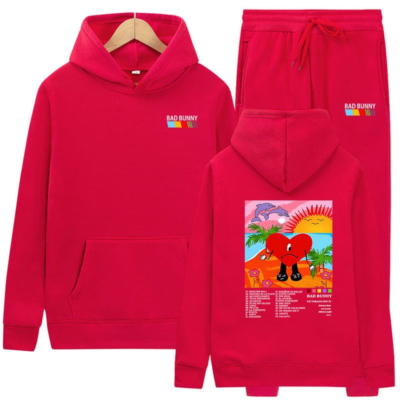 Men's Clothing Trendy brand un verano sin ti suit bad bunny printed sweatshirt spring and autumn hoodie 2024_voghion.com