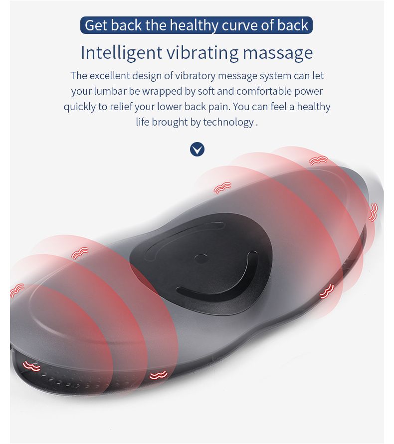 Elektrisches Traktionsgerät, Taillenmassagegerät mit Wärme, Linderung von Müdigkeit in der Lendenwirbelsäule, Rückenstrecker bei Ischiasschmerzen_voghion.com