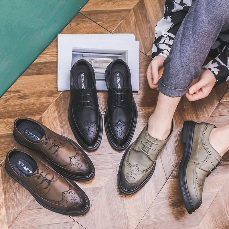 Nuove scarpe da uomo in pelle a punta, stile casual coreano, stile business formale, stile britannico, primavera estate_voghion.com