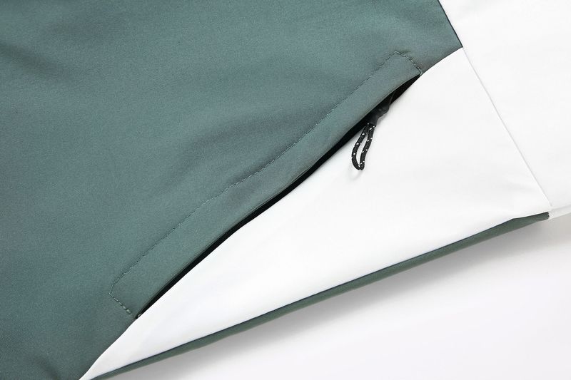 Slim-Fit-Kapuzenjacke für Herren – Leichte Polyester-Windjacke mit Stehkragen für Outdoor- und Freizeitkleidung (Grün, Blau)_voghion.com