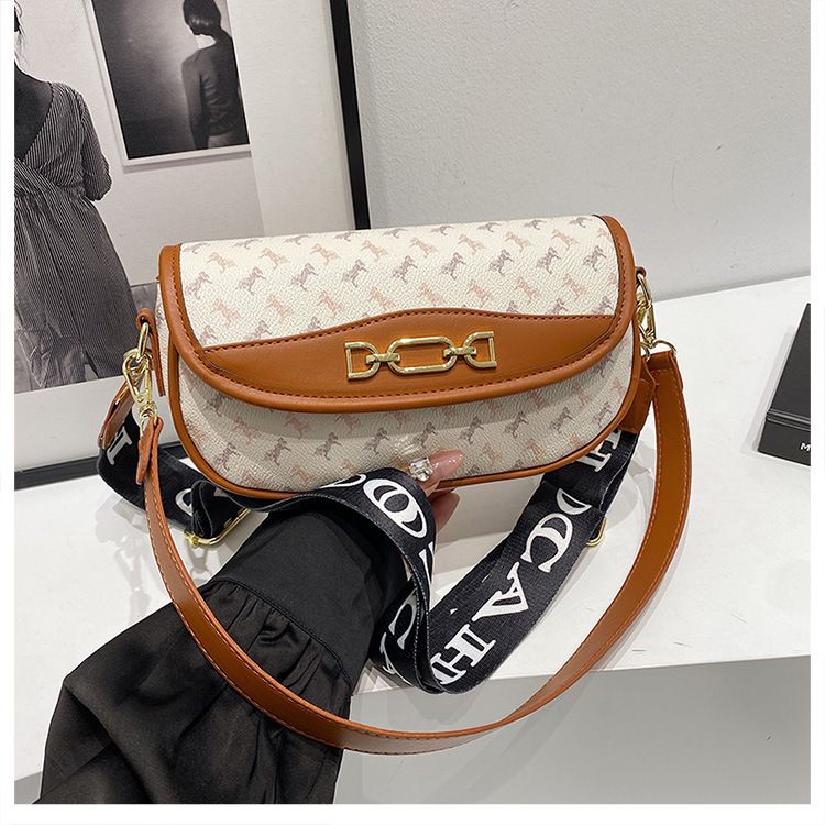 New High-end Fashion Texture Printed Armpit Bag European And American Retro Trend Handheld Single Shoulder Diagonal Cross Bag Popular Item_voghion.com