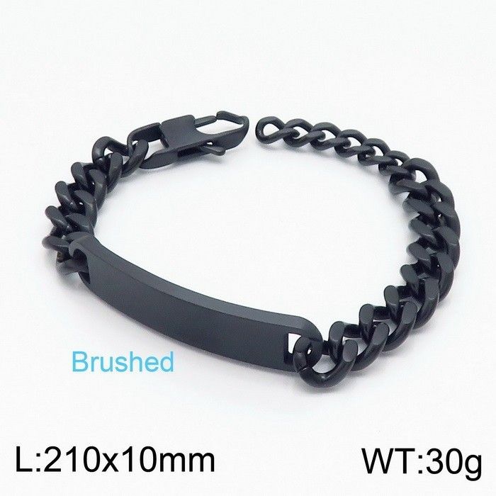 Bracciale curvo in acciaio inossidabile al titanio da uomo, stile Hip Hop cubano_voghion.com