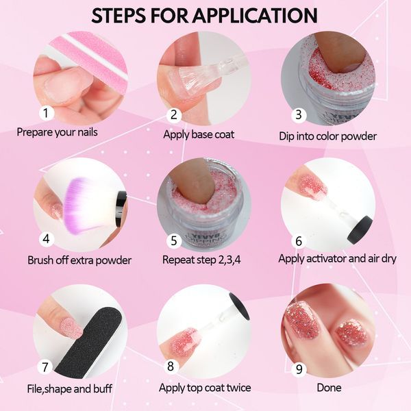 Acrylic Nail Kit Dip Powder Nail Kit Starter With Drill And UV Light, 20 Colors Fast Dry Powder Nail Dipping Kit, With Base & Top Coat Activator_voghion.com