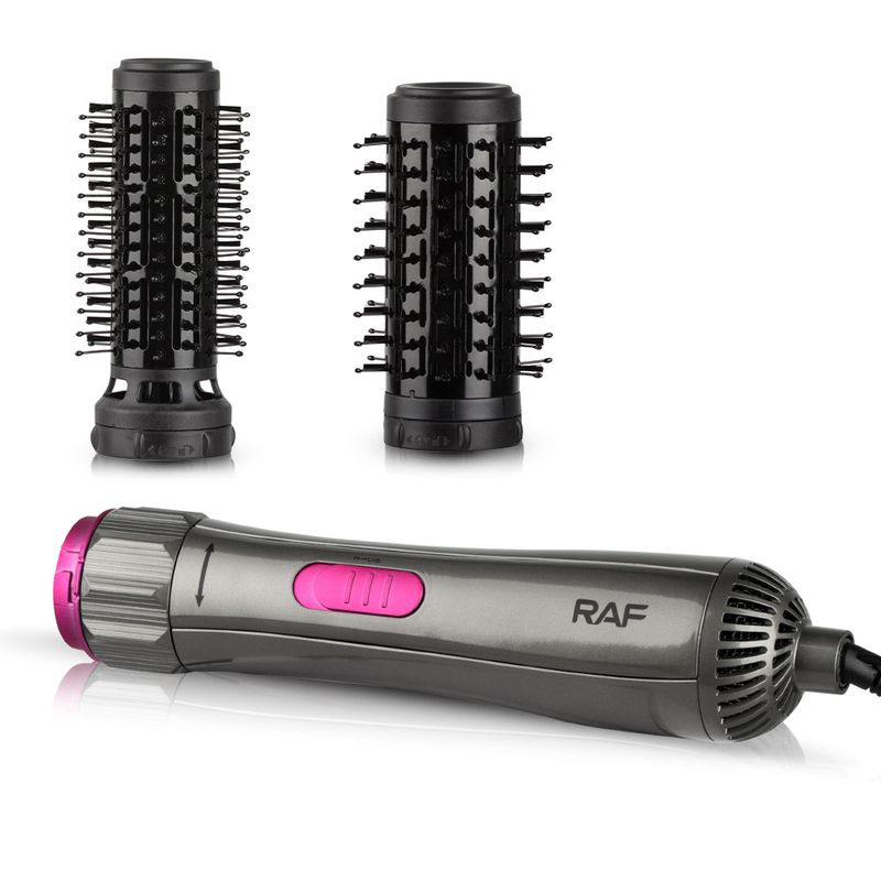 RAF Nuovo asciugacapelli elettrico multifunzionale, piastra per capelli, arricciacapelli, pettine ad aria calda 2 in 1_voghion.com