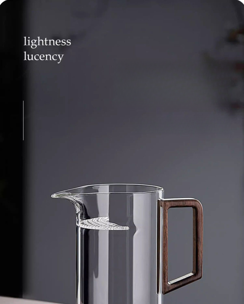 HEISOU Glass Teapot For Home Use, Crescent Filter Integrated Teapot, High-end Tea Divider, Fair Cup_voghion.com