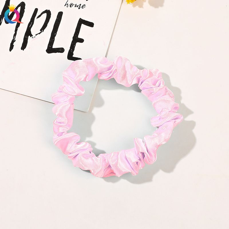 Vendita calda grande scrunchie in raso fresco tinta unita cordoncino sottile colore Dinza coda di cavallo palla cerchio per capelli_voghion.com