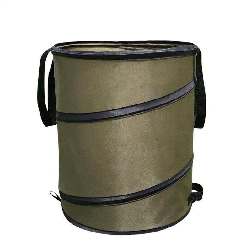 Portable Oxford Collapsible Pop-Up Garden Leaf Trash Can Garbage Storage Bag Bin_voghion.com