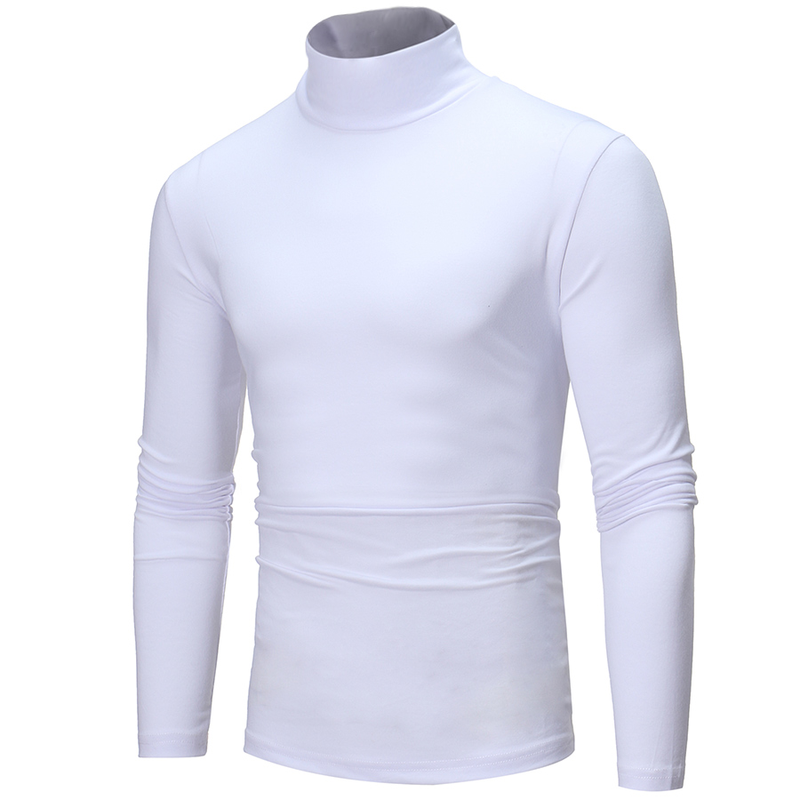 Männer Effenfaarweg Rollkragen T-Shirt Fir Männer Hierscht Fréijoer Casual Laangärm Basis Bottoming Hemd Fir Männer Slim-Fit Tops_voghion.com