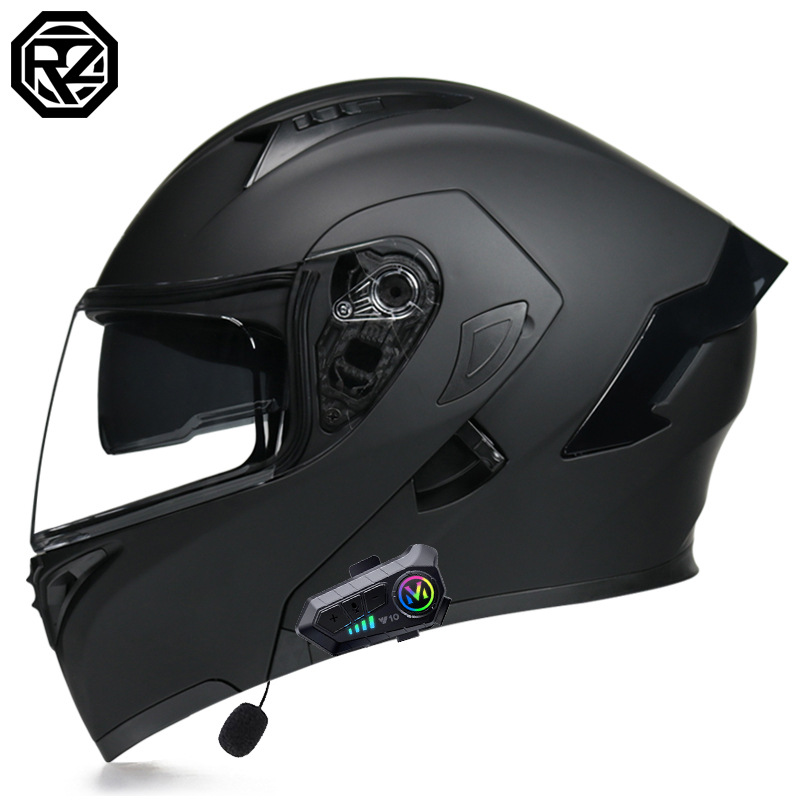Acessórios e peças para motocicletas capacetes elétricos para motocicletas masculinas e femininas personalizados com bateria para capacete completo Bluetooth para motocicleta_voghion.com