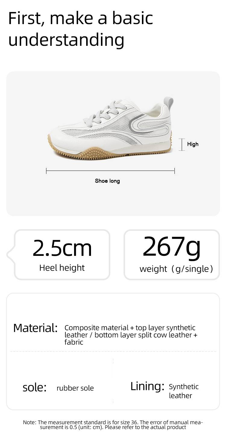 Zapatillas de entrenamiento alemanas de malla transpirable Cameido para mujer. Son unas zapatillas deportivas blancas retro para el verano de 2025._voghion.com