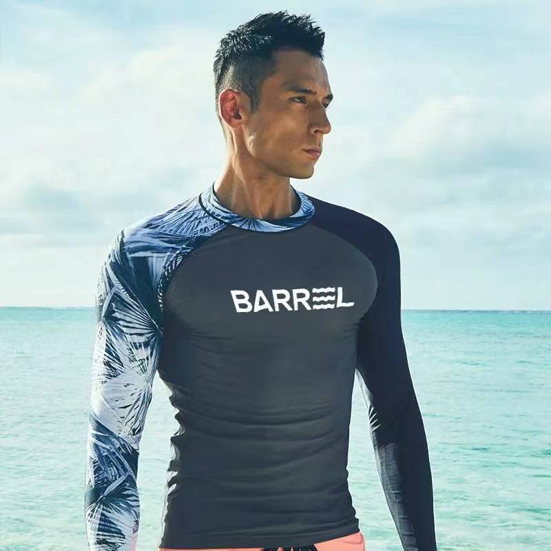 New Men's Diving Suit, Long-sleeved Sun-protective Quick-drying Swimming Suit, Jellyfish Suit, Surfing Suit, Snorkeling Set_voghion.com